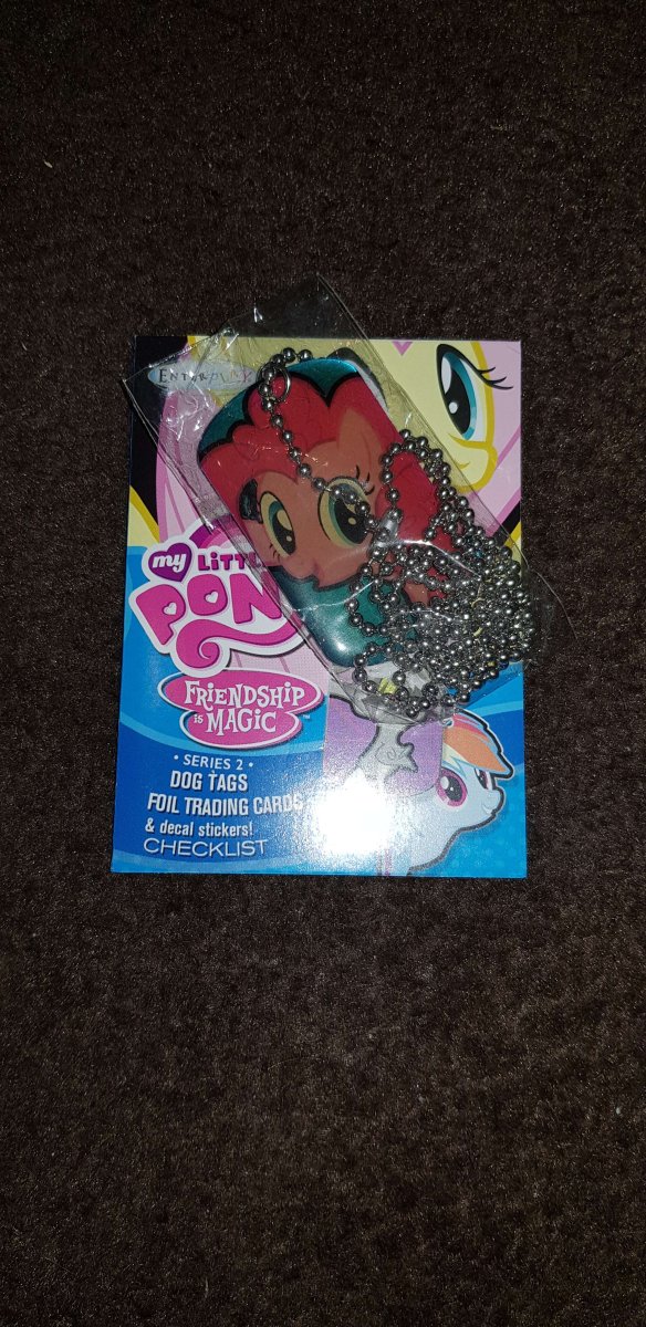 My Little Pony The Card game Rare unopened mint condition Pinkie pie dog tag.jpg